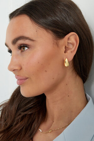 Boucles d'oreilles pendantes mini - doré h5 Image4